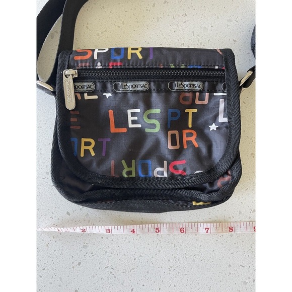 Le sport Sac Crossbody Small Black With Colorful Wording Vintage Retired… - Picture 4 of 9